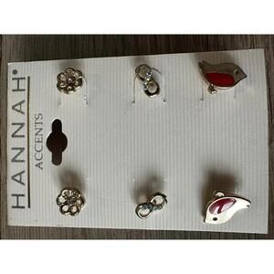 Hannah Accents 9 Pairs Assorted Fashion Earrings NWT